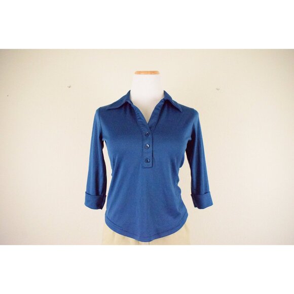 Vintage 90s Polyester Pullover Blouse - Picture 4 of 9
